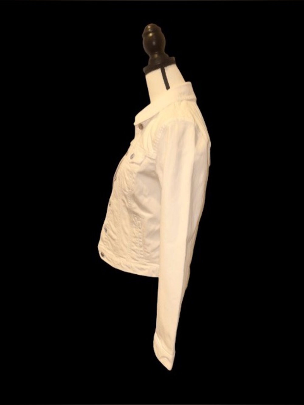 BANANA Republic white denim jacket women’s size Medium - Picture 12 of 17